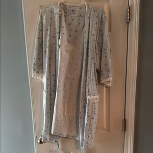 Floral Blue and White Robe